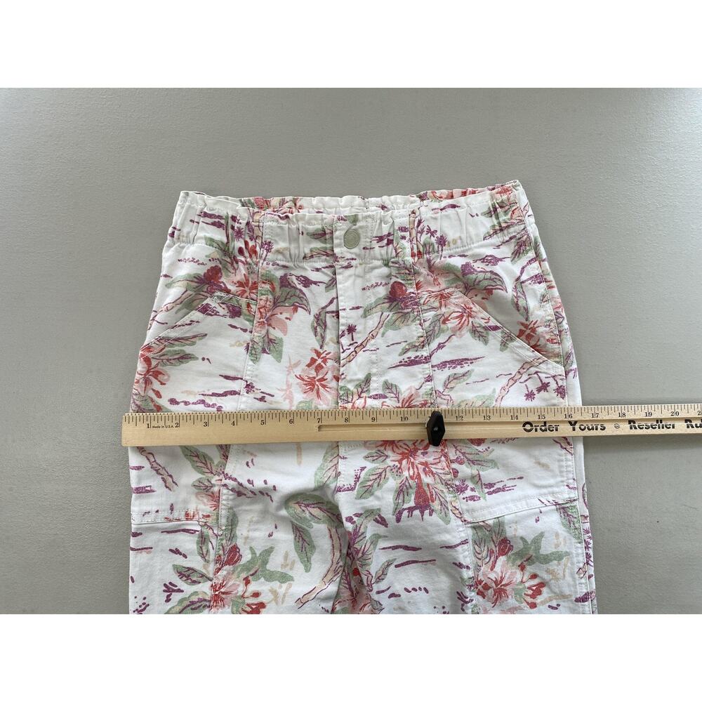 Mother Pants Womens 28 Aloha Floral The Springy Ankle Elastic Waist Cargo Beige - Picture 6 of 16